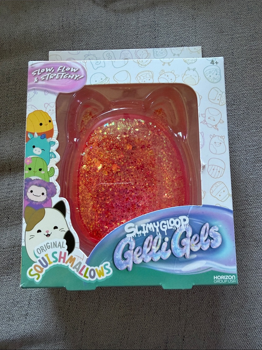 Gelli Gels Squishmallow Squeezy Toy - Pink Glitter
